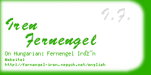 iren fernengel business card